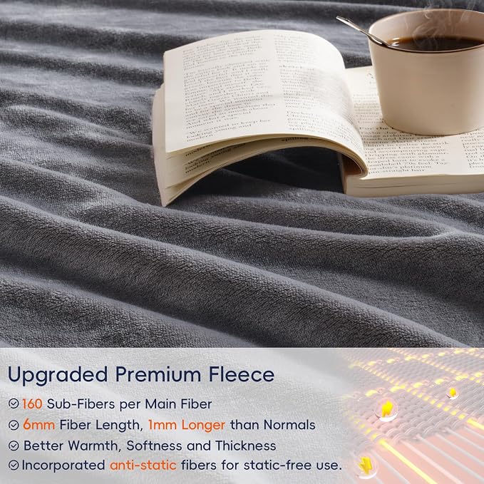 PHF Ultra Soft Fleece Throw Blanket, No Shed No Pilling Luxury Plush Cozy - Image 4