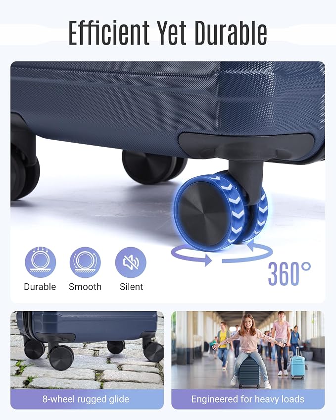 LIGHT FLIGHT Luggage Sets, 3 Piece Durable Suitcase Set - Image 4