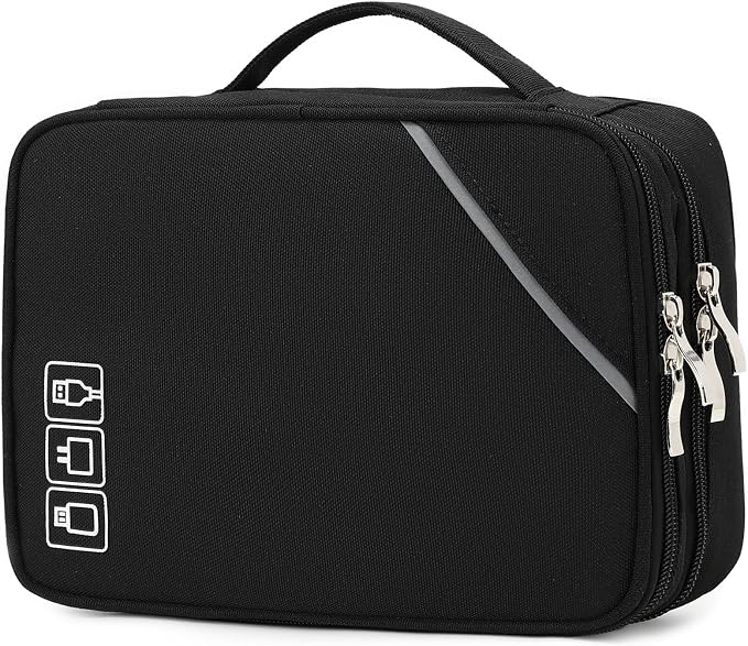 Lanola Electronic Organizer, Travel Cable Organizer Bag Pouch Electronic by Lanola