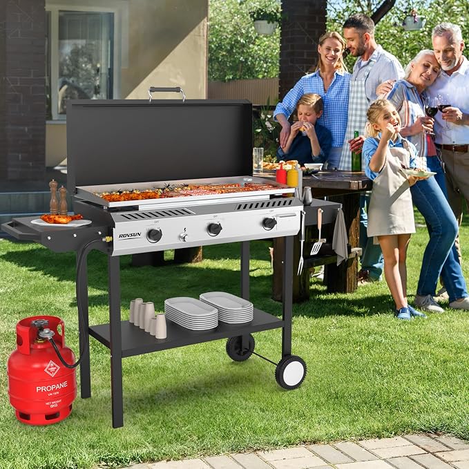 ROVSUN 3 Burner Outdoor Propane Gas Stove - Image 7