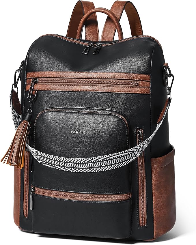 Shrrie Vegan Leather Laptop Backpack by Shrrie