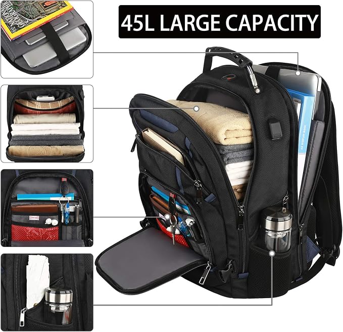 17.3 Laptop Backpack for Men Women, Extra Large Travel laptop Backpack - Image 2