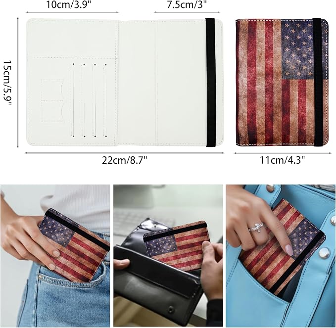 Passport Holder for Women and Men PU Leather Passport Cover for Travel - Image 4