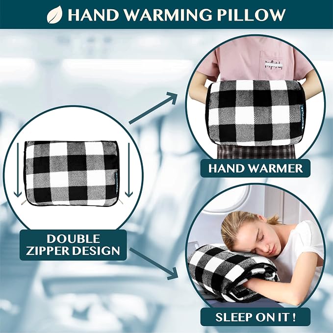 PAVILIA Travel Blanket Pillow, Soft Airplane Blanket 2-in-1 Combo Set, Plane - Image 4