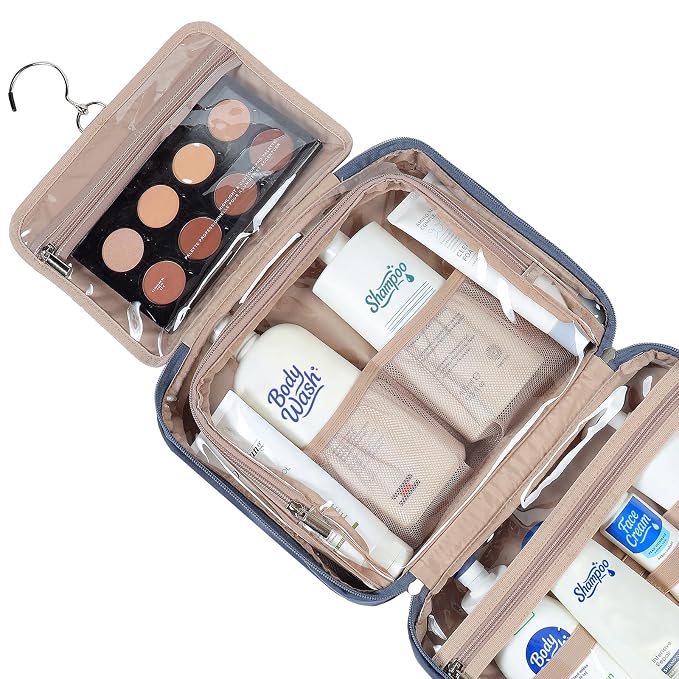 NISHEL Travel Toiletry Bag for Women Large Capacity, Makeup Essentials Organizer - Image 3