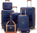 Luggage Sets with spinner wheels, PC+ABS Hard Shell Travel Luggage, Lightweight by Unknown