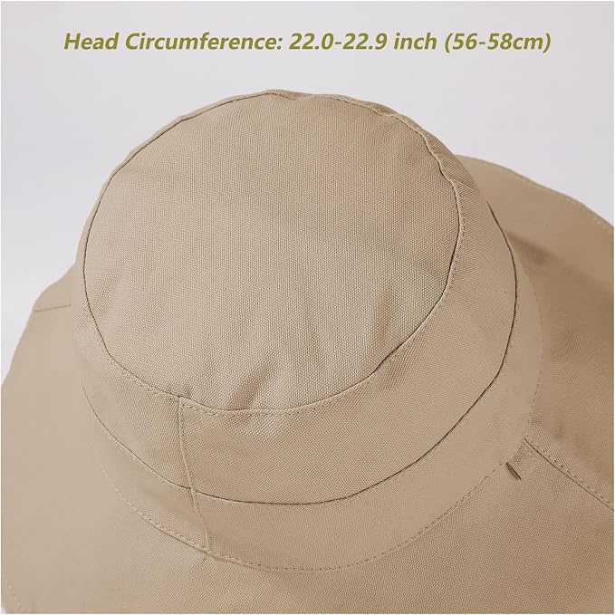 vidsel Womens Sun Hats Wide Brim Reversible Bucket Cotton Hat Packable Summer - Image 8