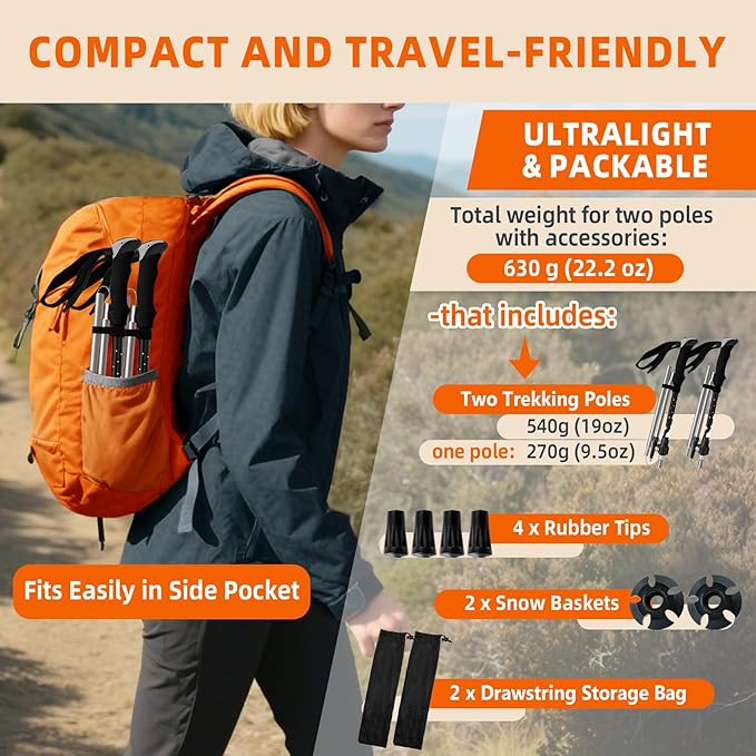 Collapsible Trekking Poles for Hiking - Image 5