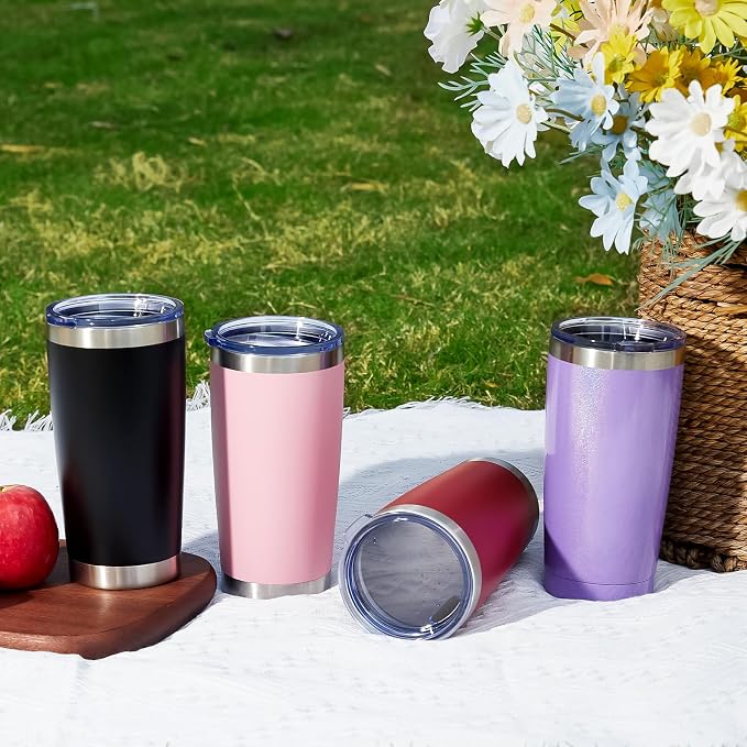 MEWAY 20oz Tumbler 12 Pack Double Wall Vacuum Insulated Travel Glitter Mug Bulk - Image 8