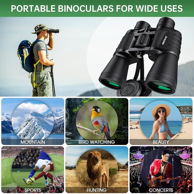 20x50 High Powered Binoculars for Adults, Waterproof Compact Binoculars - Image 7