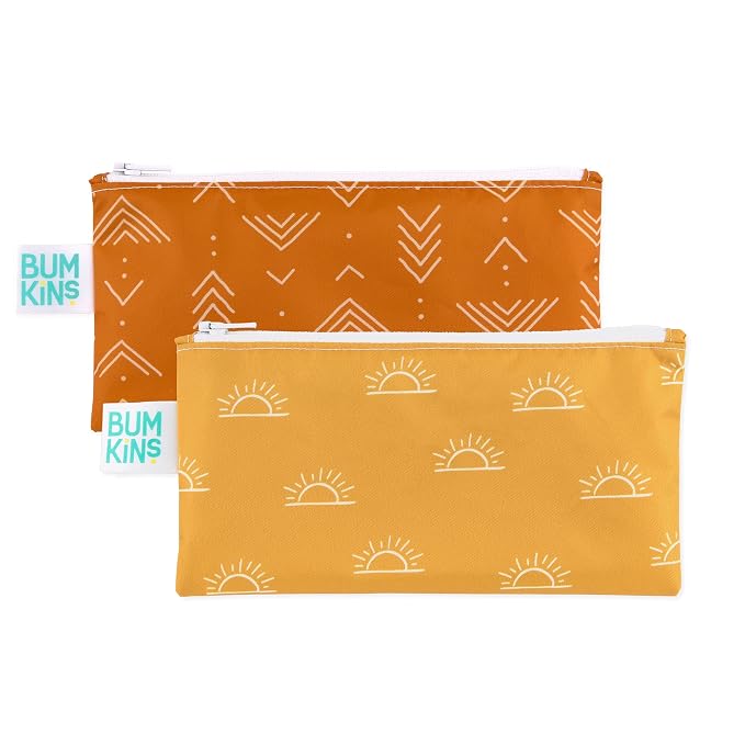 Bumkins Reusable Snack Bags, for Kids School Lunch and for Adults Portion by Bumkins