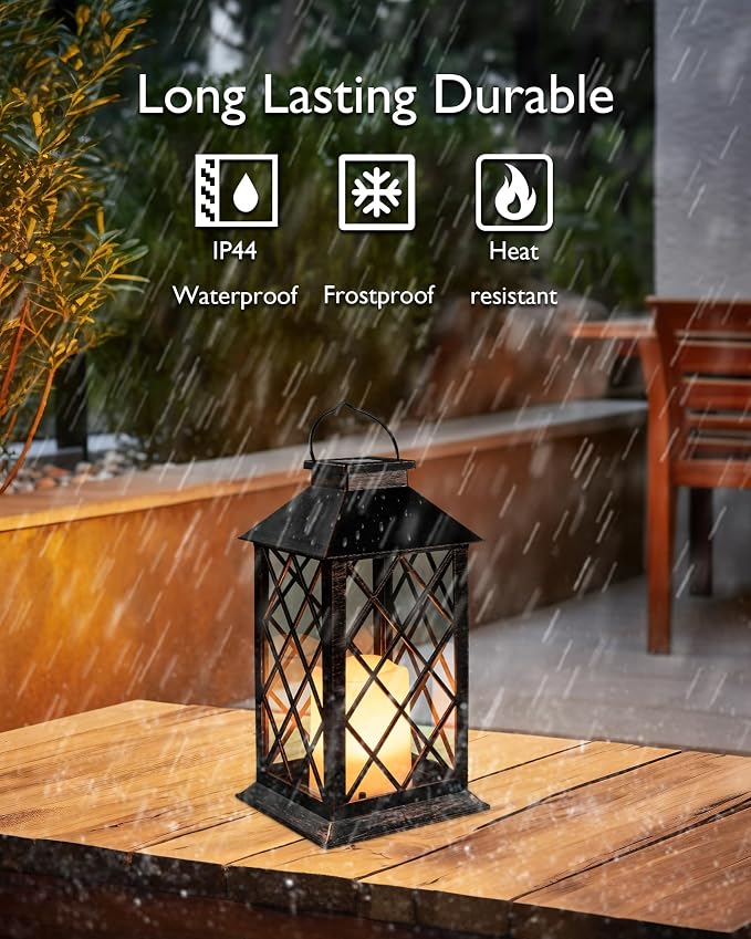 Homemory Solar Lanterns Outdoor Waterproof Hanging - Image 3