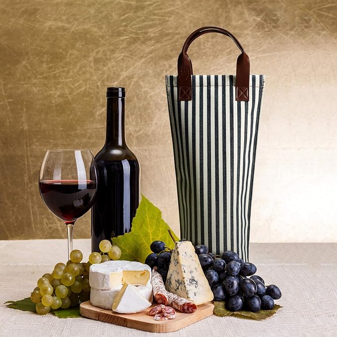 Tirrinia Single Wine Gift Tote Bag, Insulated Padded Thermal Wine Bottle - Image 7