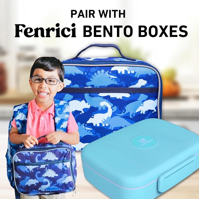 Fenrici Dinosaur Lunch Box for Boys, Kids' Lunch Box for School, Insulated - Image 8