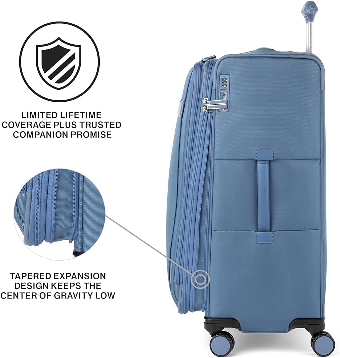 Travelpro VersaPack+ Lightweight Softside Expandable Checked Luggage, 8 Spinner - Image 6