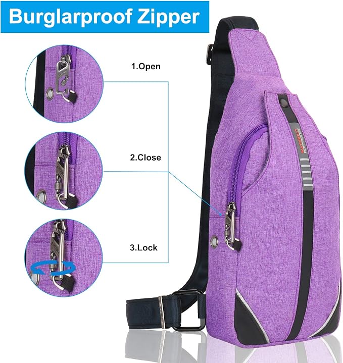 WATERFLY Small Crossbody Sling Backpack Anti Theft Backpack - Image 2