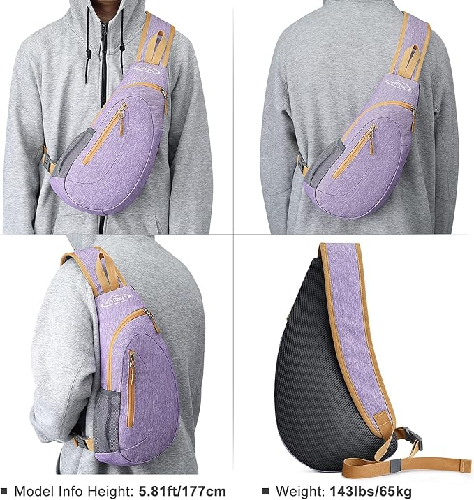 G4Free Sling Bag for Men Women, Small Crossbody Backpack Lightweight Chest - Image 7