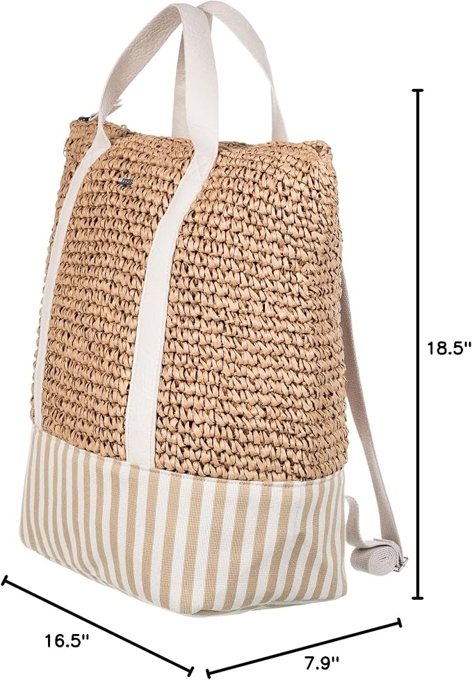 Roxy Women's Beach Tote Bag | Travel | Vacation | Straw | Lightweight | - Image 8