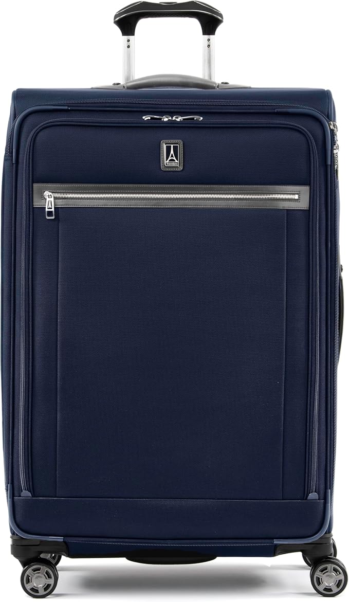 Travelpro Platinum Elite Softside Expandable Checked Luggage, 8 Wheel Spinner by Travelpro