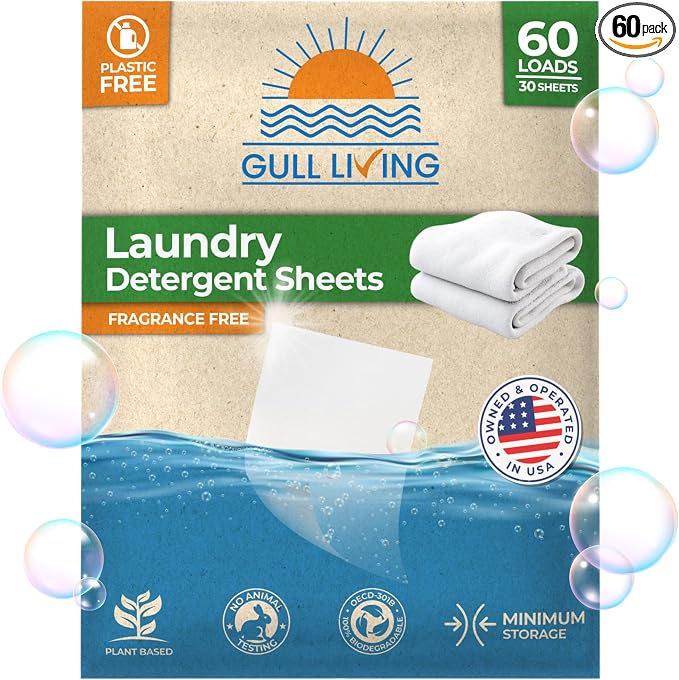 Gull Living Home Travel Laundry Detergent Sheets by GullLiving