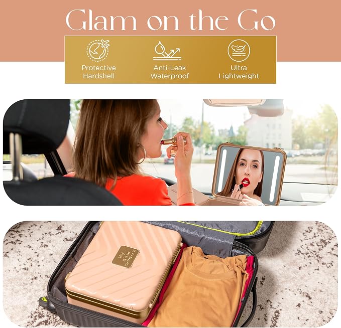 Travel Makeup Case with LED Mirror - Image 6