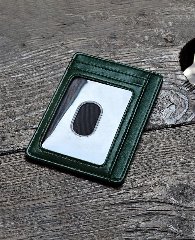 Buffway Slim Minimalist Front Pocket RFID Blocking Leather Wallets - Image 3