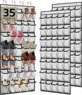 35 Pocket Over the Door Shoe Organizer, Reusable Breathable Large Mesh Bag by Unknown
