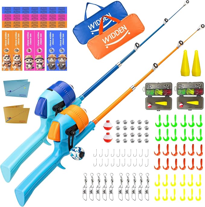 Kids Fishing Pole, Telescopic Fishing Rod, Toddler Collapsible Fishing Rod and by WIDDENKidsFishingPole