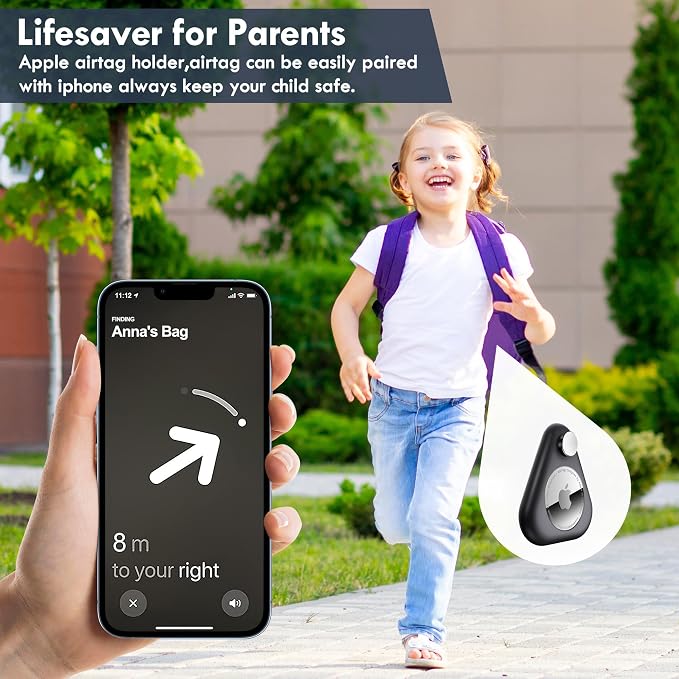 Airtag Holder for Kids Hidden 2 Pack Upgraded GPS Tracker Case, Anti-Removal - Image 5