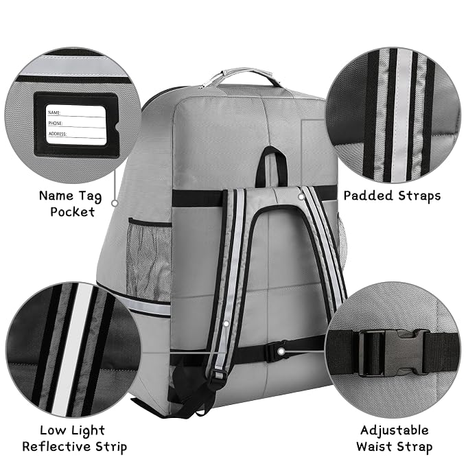 Car Seat Travel Bag, Padded Car Seats Backpack - Image 4