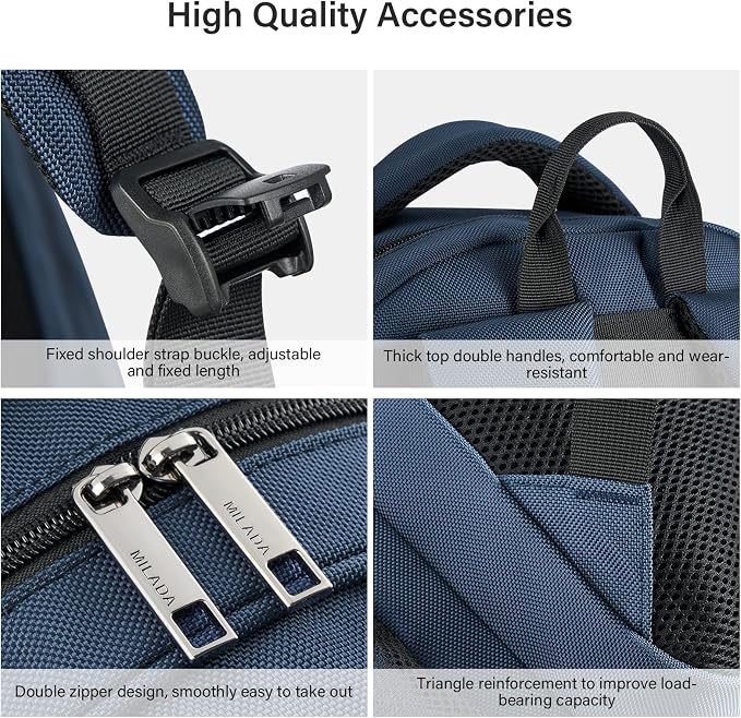 MILADA Travel Backpack For Men Laptop Backpack Women Business Carry On Backpack - Image 9