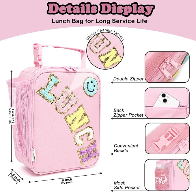 FlowFly Lunch box Insulated Soft Bag Mini Cooler Back to School Thermal Meal - Image 3