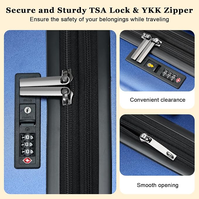 16 Inch Carry On Luggage Airline Approved, Expandable Lightweight ABS+PC Hard - Image 4
