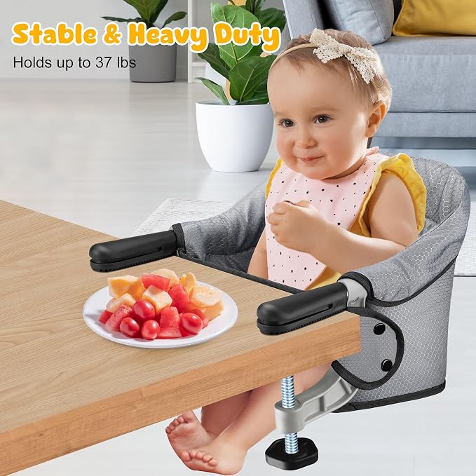 Hook On Chair, Portable Table High Chair, Folding Compact Baby Seat - Image 4