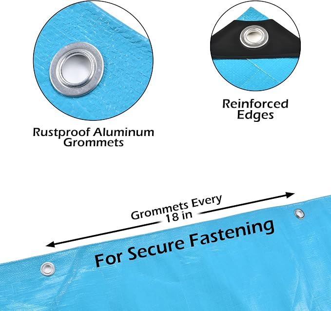 Tarps Heavy Duty Waterproof 8x10-12 mil Thick Camping Tent - Image 3