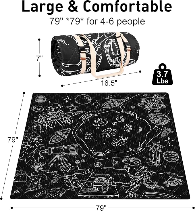 Graffiti Picnic Blanket, Outdoor Blanket, Beach Blanket, Washable Foldable - Image 3
