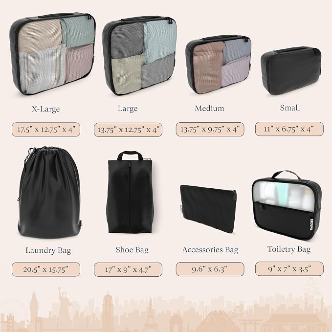 Shacke Premium 8 Packing Cubes Set - Image 4