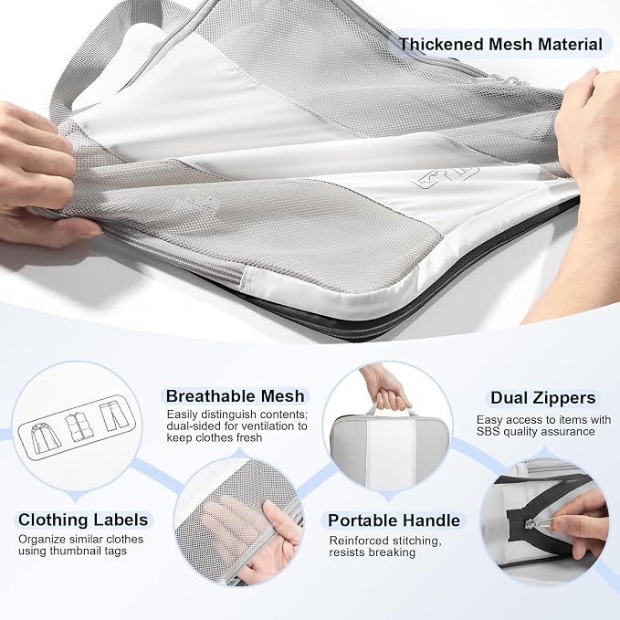 8 Set Compression Packing Cubes - Image 6