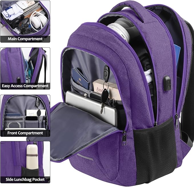 Backpack for Men Women, School Backpacks for Teen Boys, Business Anti Theft - Image 2