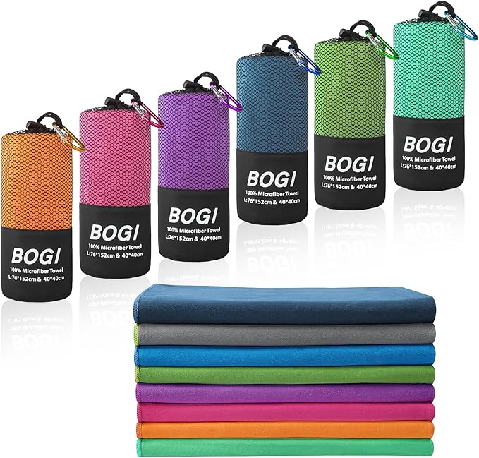 BOGI Microfiber Travel Sports Towel-Quick Dry, Soft Lightweight, Compact Towel by BOGI