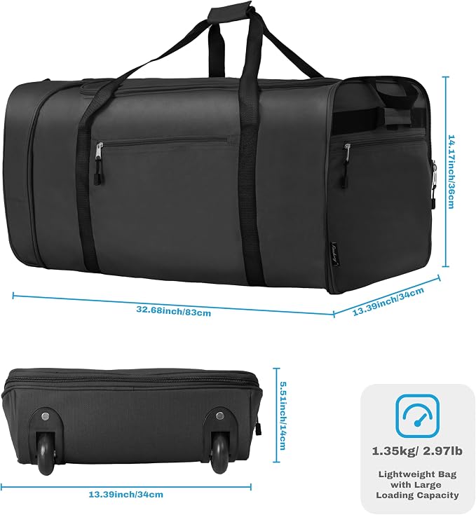Finnhomy 100L Foldable Rolling Duffel Bag - Image 2