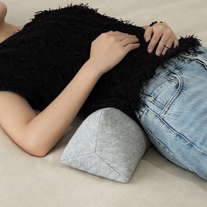 Buckwheat Neck Support Pillow Cervical Neck Cylinder Bolster Pillow Neck Pain - Image 4