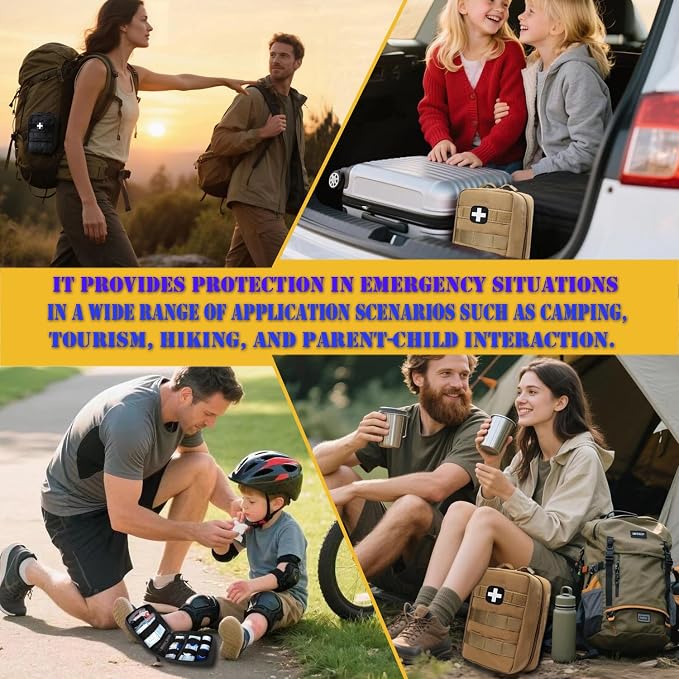 First Aid Kit EMT Medical IFAK Pouch, Molle Tactical Med Emergency Trauma Bag - Image 3