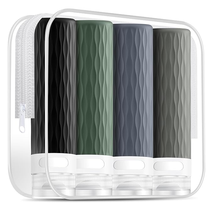 Travel Bottles for Toiletries, TSA Approved 3.4oz Travel Size Containers by YEALIFE