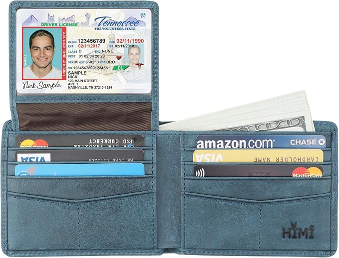 Wallet for Men-Genuine Leather RFID Blocking Bifold Stylish Wallet - Image 4