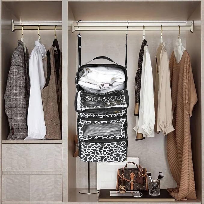 Suitcase Organizer, Travel Luggage Organizer Portable Hanging Travel Shelves - Image 7