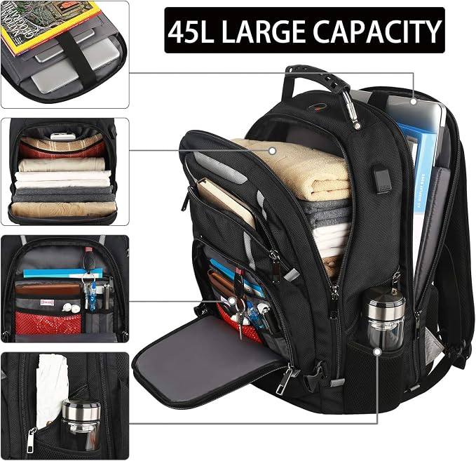 17 inch Laptop Backpack, Large Travel Backpack - Image 2