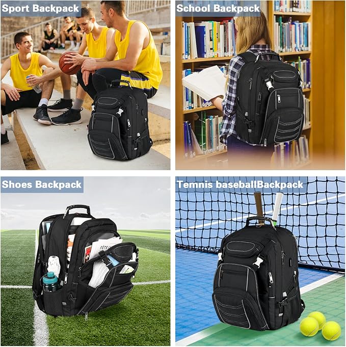 18.4 Laptop Backpack for Men, 60L Extra Large Gaming Laptops Backpack - Image 6