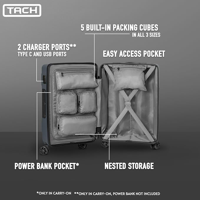 Tach V3.1 Hard Shell 3 Piece Luggage Set - Image 3