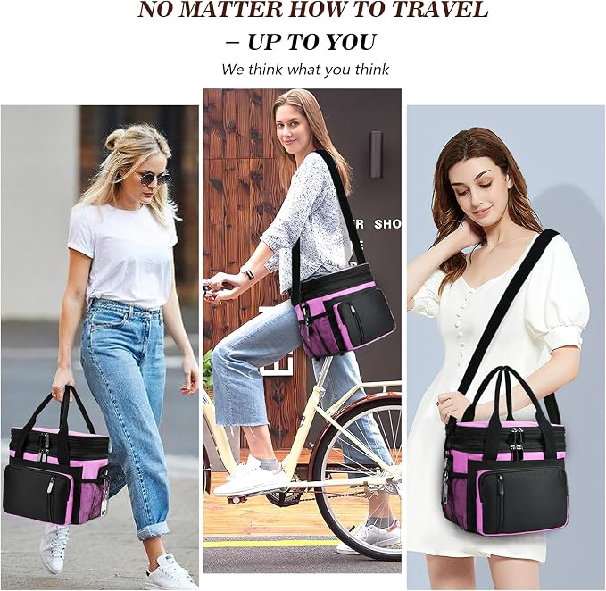 Insulated Lunch Bag Women | Large Adult Lunch Box | Double-Layer Reusable Lunch - Image 3